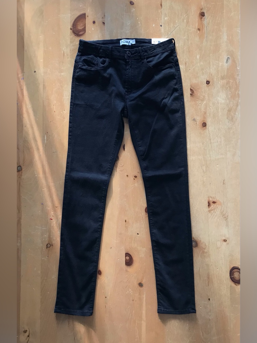 NWT ICHI Power Stretch ERIN Slim Fit Denim Black Jeans 31